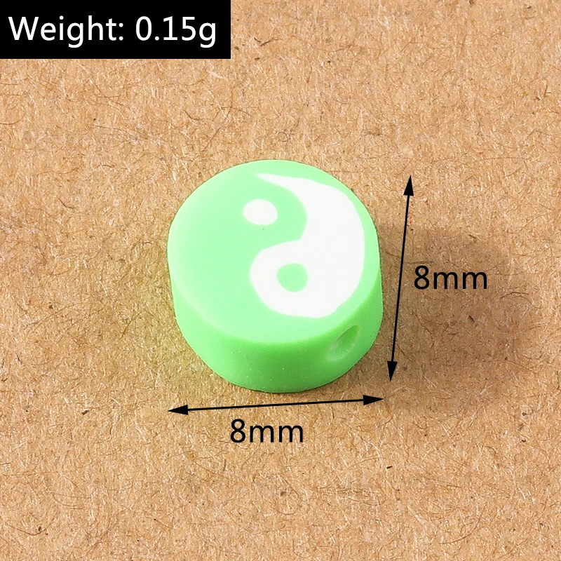 50 Stück Gemischte Blumen-, Frucht- und Tier-Polymer-Clay-Perlen, lose Abstandhalterperlen für Schmuckherstellung, DIY Armband- und Halsketten-Zubehör – Detail 14