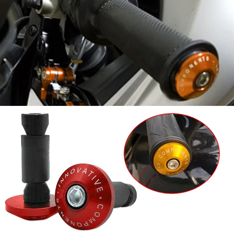 Motocicleta lidar com barra de peso final guiador apertos tampa universal modificação da motocicleta lidar com proteção plug acessórios metal