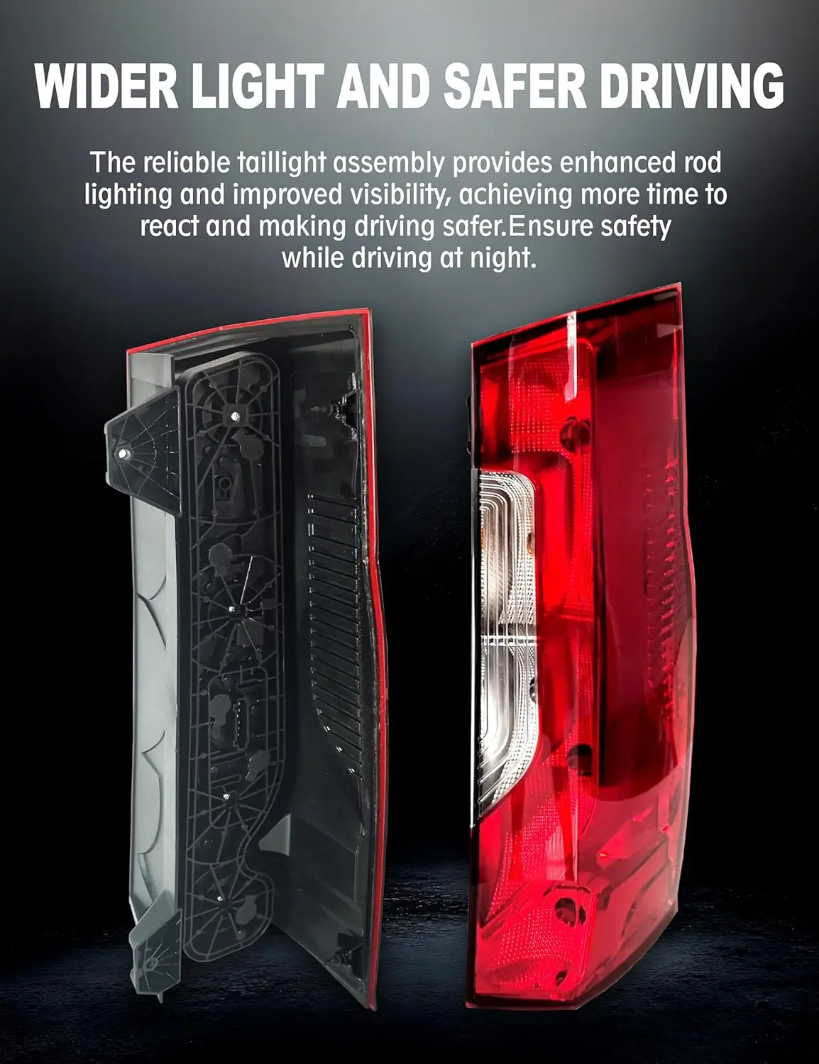 Tail Light Replacement for 2019-2023 Mercedes-Benz Sprinter Van, Halogen Rear Light (Left)