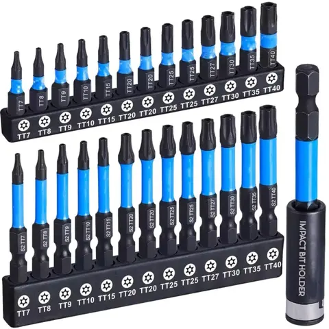10/20PCS 임팩트 Torx 드릴 비트 세트 육각 헤드 생크 마그네틱 스크류 드라이버 스크루 드라이버 비트 렌치 S2 전기 드릴 도구