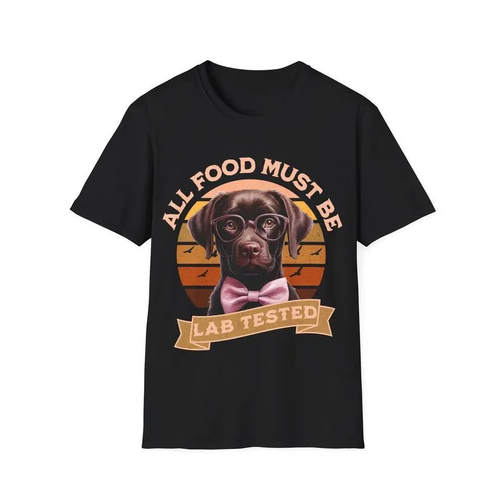 All Food Must Be Laboratory Tested Funny Funny T-shirt Men's Summer Short Sleeve Crew Neck Fashion Casual Sportswear