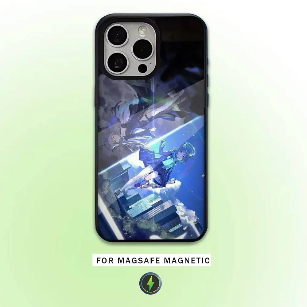 حافظة هاتف شيروكو A-Archive باللون الأزرق لهاتف iPhone17,16,15,14,13,12,11 Plus، Pro Max Magsafe شحن لاسلكي مغناطيسي