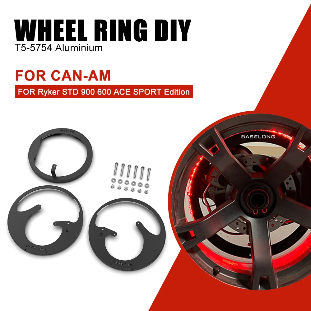 Wheel Ring DIY Kit For Can-Am Ryker STD 900 600 ACE SPORT Rally Edition 2019-2020-2021-2022-2023 Tyre Center Ring Accessories 