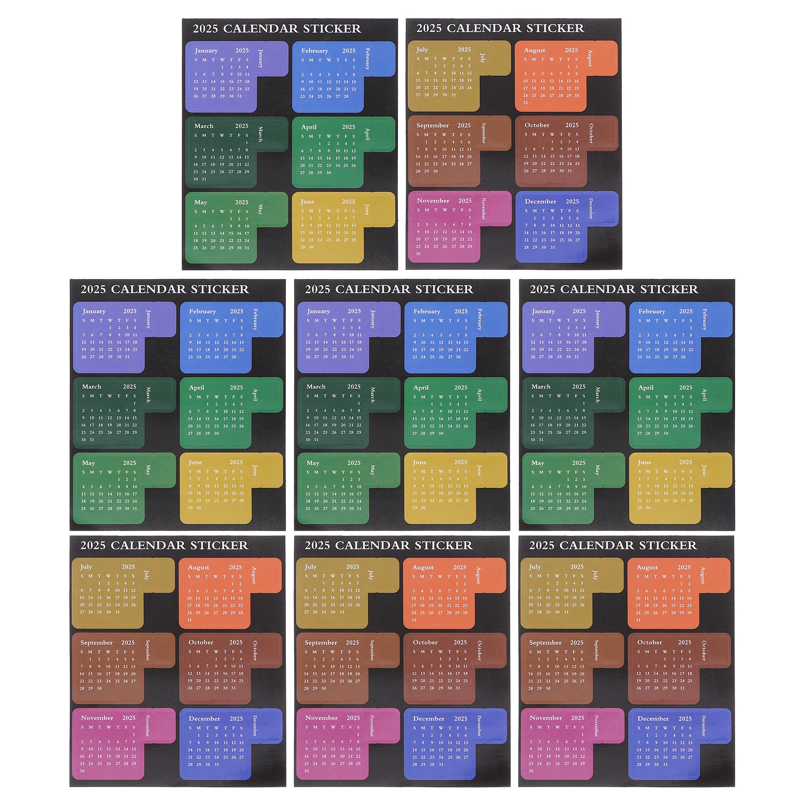 

8pcs 2025 Book Index Thickened Paper Sticky Tabs For Books Easy Application Monthly Index Stickers For Journal Notebook