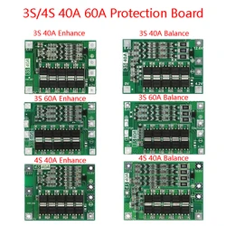 Balance BMS 3S/4S 25A/30A/40A/60A 12V Balancing Bms Board Pcb Lithium Battery Charger Protection Module Balancer Board 18650