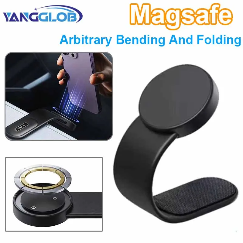 

Магнитный автомобильный держатель для телефона, держатель для крепления на зажиме, универсальный держатель Magsafe для iPhone, автомобильная подставка для телефона, универсальный мобильный телефон