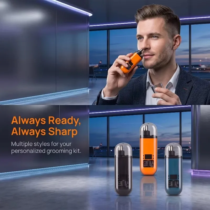 Electric Nose Hair Trimmer Clipper Mini Portable Beard Trimmer for Man USB Rechargeable Trimmer for Ear And Nose Haircut Machine
