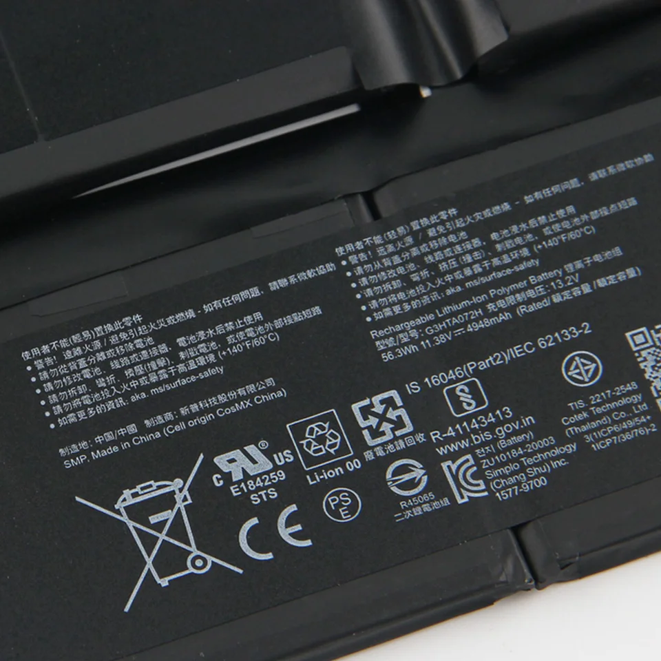 Microsoft Surface Proラップトップスタジオ用の交換用バッテリー