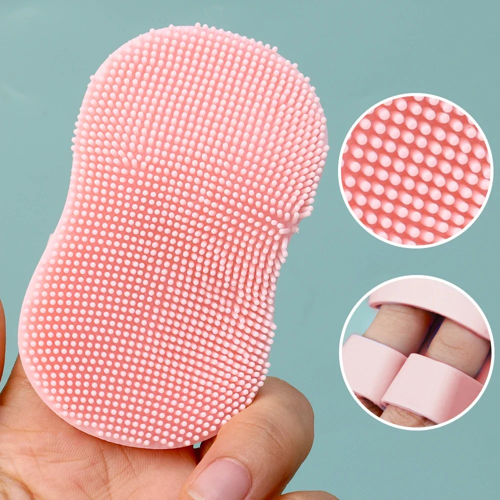 3pcs Silicone Cleaning Brush Soft Facial Deep Clean Massage Makeup Remover Face Wash Brushes Skin Care Scrub Cleanser Tools