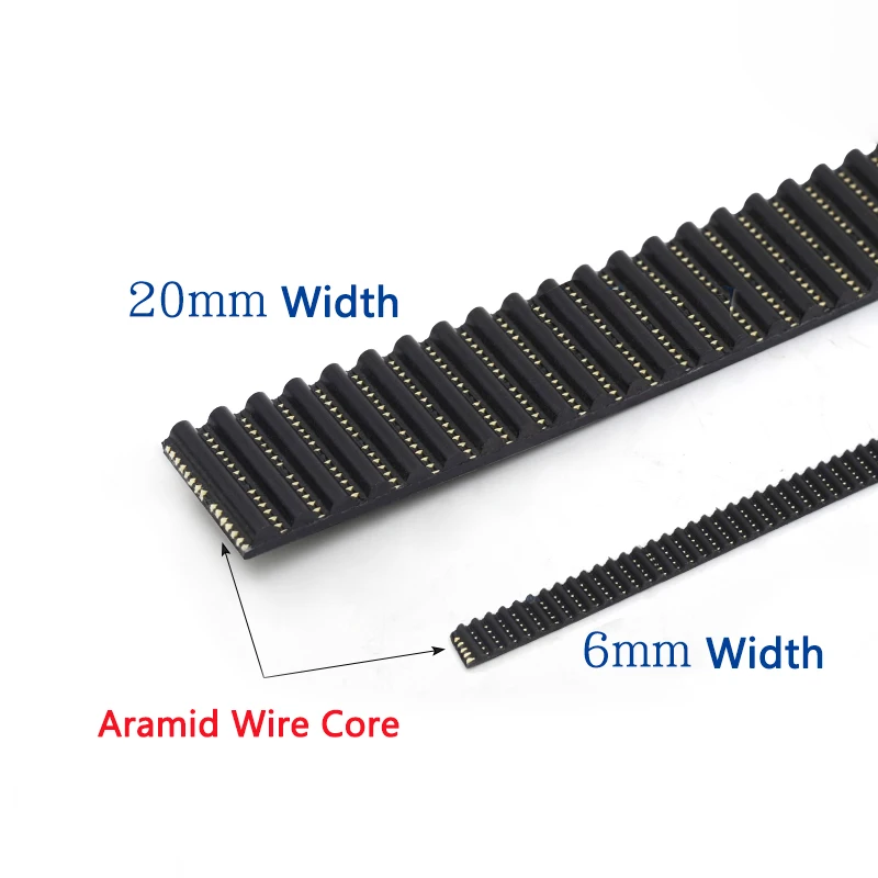 1-10 Meters 2GT MXL Open Timing Belt Width 6mm 10mm Black Polyurethane TPU 3D Printer Parts Aramid Wire Core