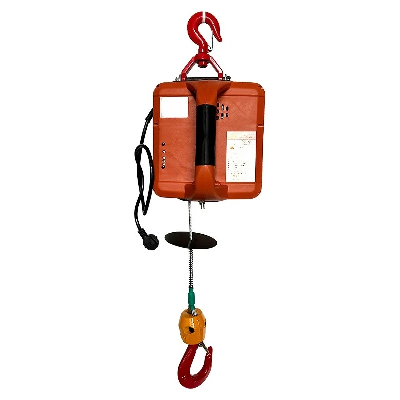 Household portable electric hoist miniature crane hoist wire rope suspension tensioner can be lifted by remote control
