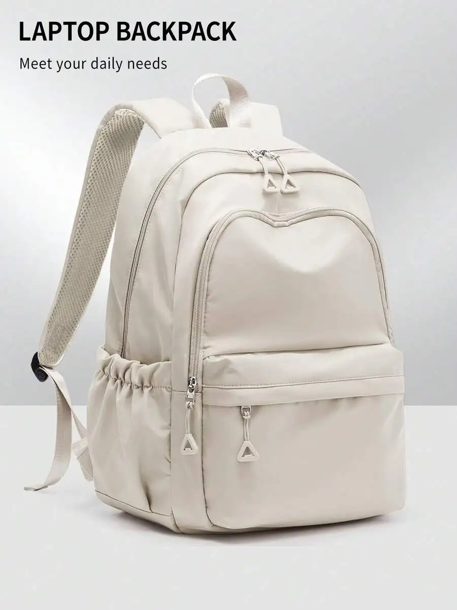 Large Capacity Women's Laptop Backpack, Classic Casual Daily Backpack, Lightweight School Bag, Unisex, Suitable For Middle And H