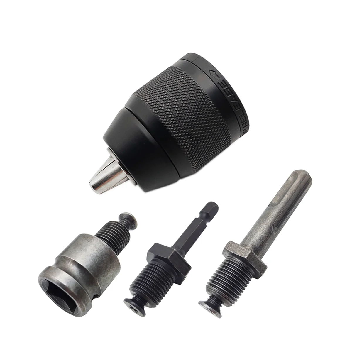 2-13mm Keyless 3-Jaw 1/20-20UNF Drill Chuck Quick Change Adapter SDS-Plus Shanks 1/4Inch Hex Square Fit Rotarys Hammer