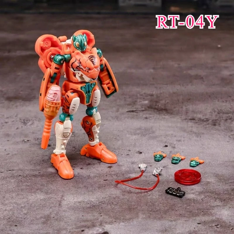 

In Stock！ROBOT T0YS Transformation BW RT-04Y HU PIONEER Tiger Mini 10cm Action Figure Robot