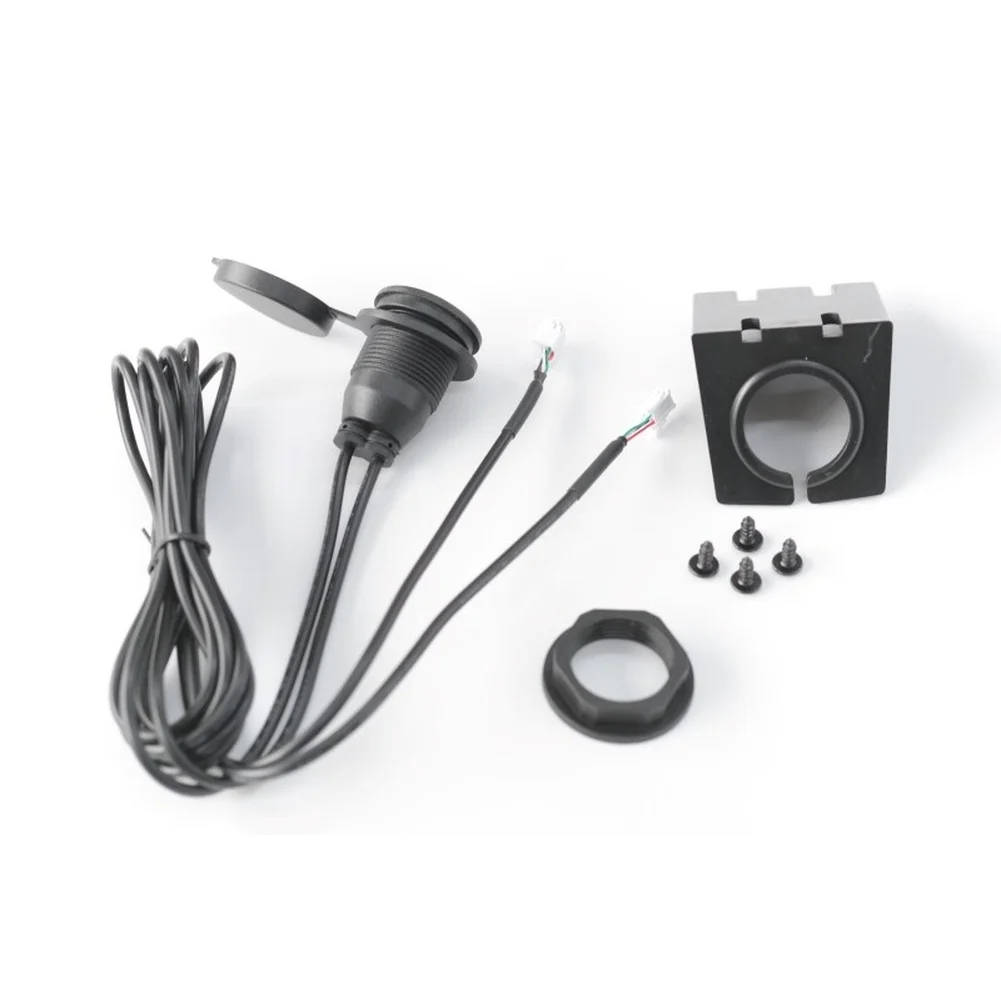 Dual USB Port Automotive Interface Extension with 150cm Cable for 4/6PIN Dash Mount and Mobile Device Connectivity