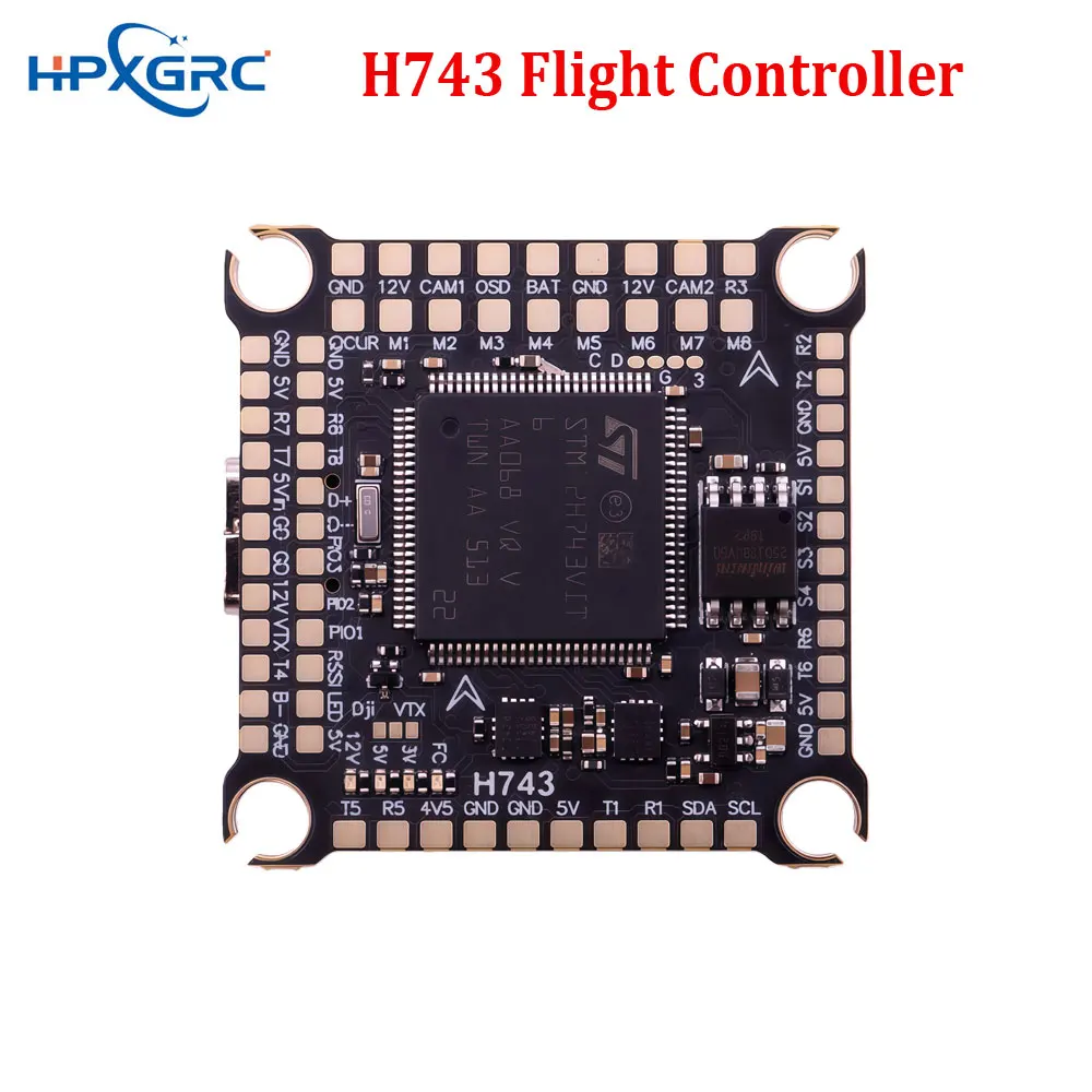 

HPXGRC H743 FC - Dual ICM42688P + 16MB Black Box | Supports BetaFlight/Ardupilot, 30.5mm Size for FPV Freestyle Drones