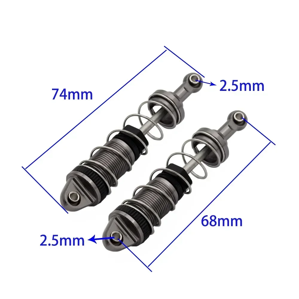 Amortecedor de mola externo para carro RC, Metal Upgrade, Modificação de peças, MN 1/12, MN86S, MN86, G500