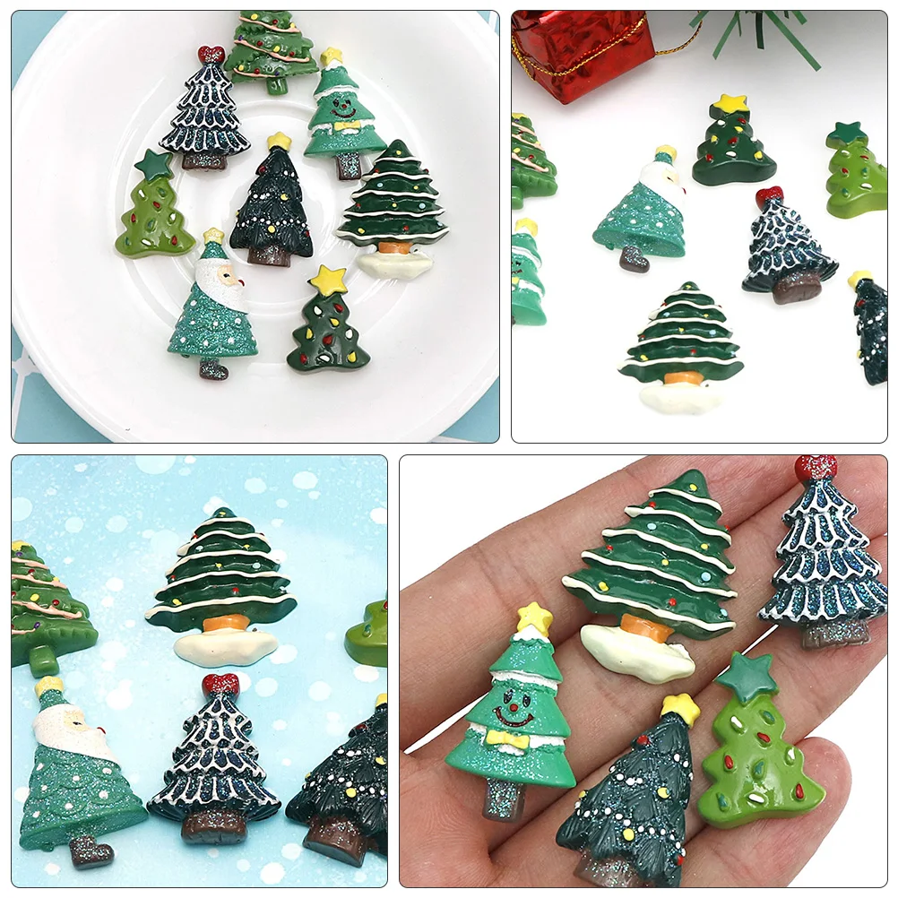 

20 Pcs/Package Resin Christmas Tree Ornaments DIY Decor Accessories Accessory Decoration Adornment Mix