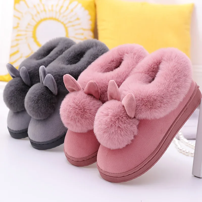 

Unisex Home Women Cotton shoes 2024 New Winter Plus Size 36-45 Casual Plush Shoes Warm Velvet Sneakers Men Women Snow Boots