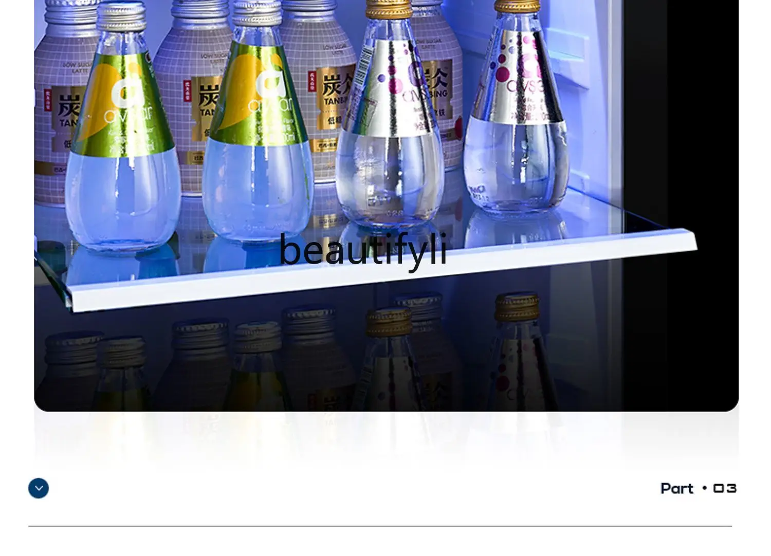 Constant temperature ice bar wine cabinet wine cabinet home living room office ultra-thin embedded fresh-keeping refrigerator