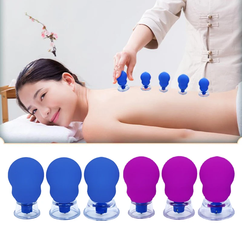 

Facial Massage Cups Rubber Vacuum Cupping Skin Lifting Anti Cellulite Massager for Face Pvc Body Cups Skin Scraping Massage Jar