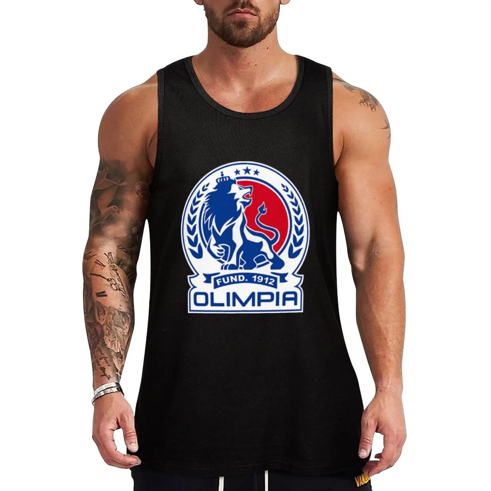 

Club Deportivo Olimpia Tank Top Sleeveless T-shirt fitness Muscle fit clothes for men summer