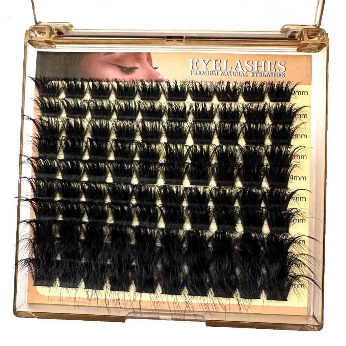 30D-200D Dicke Einzelwimpern, DIY-Mischlänge 10-18mm Falsche Wimpern, D-Curl 0,07mm Dick, 5D Russische Curl-Wimpern – Detail 7
