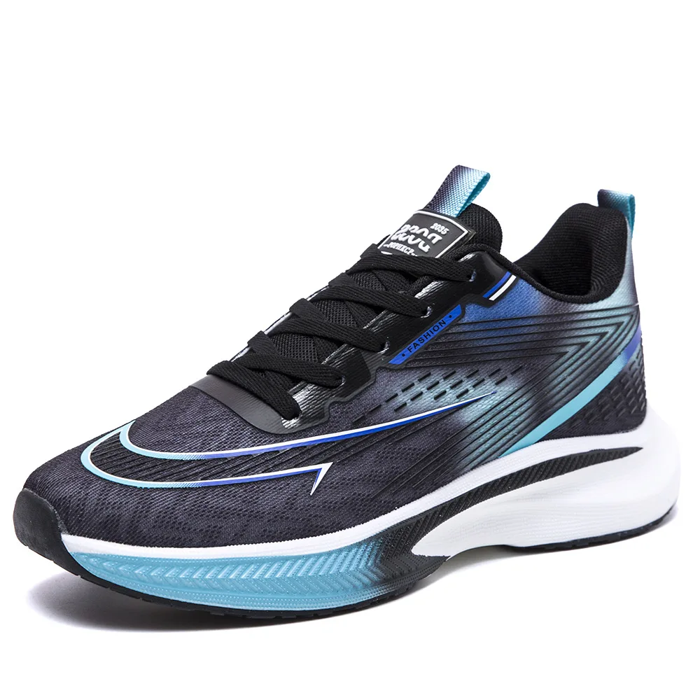 Primavera autunno suola spessa da uomo Outdoor Morning Running Shoes 2024 New Ice Silk Mesh traspirante Youth Student scarpe sportive Casual