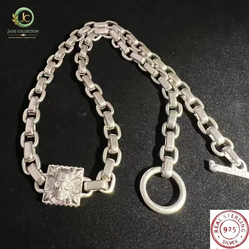 925 Tibetan Silver Handmade Folk Craft Ethnic Necklace, Lucky Birth Year & Protection Feng Shui Amulet