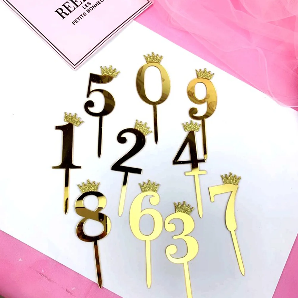 10 قطعة تاج عيد الميلاد كعكة القبعات العالية الجودة الاكريليك عدد كب كيك توبر ل كعكة ديكور الحلوى الديكور لوازم الحفلات