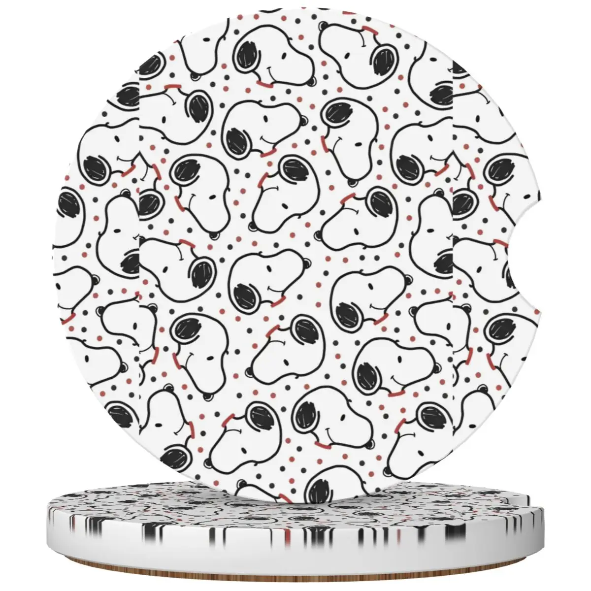 

Автомобильная чашка Snoopys, универсальные автомобильные аксессуары для салона автомобиля, держатель для чашки Snoopy с арахисом, встроенный в украшениях, керамическая подставка