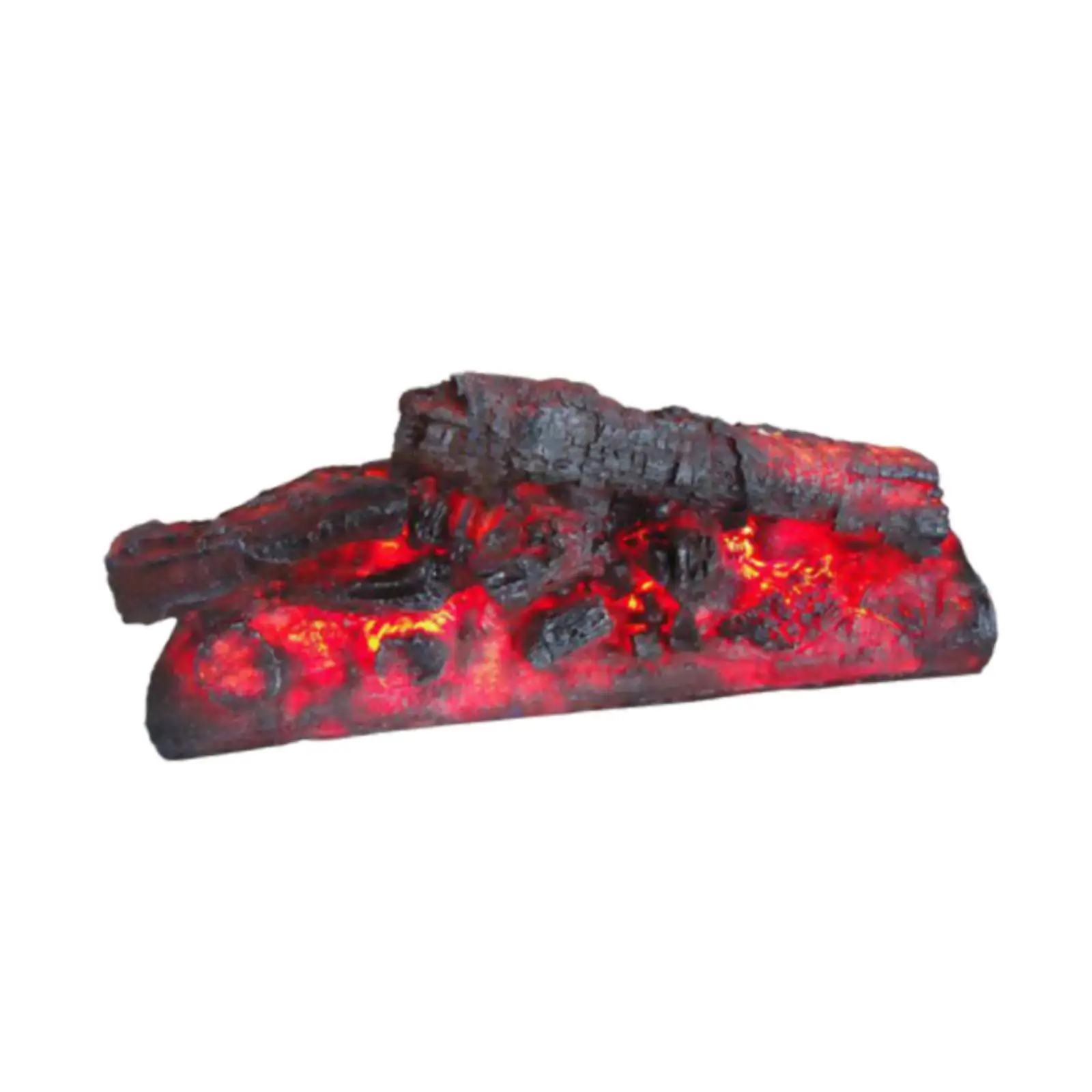 Simulation Charcoal Flame Effect Ornament Lantern Decorative Resin Electric Fireplace Simulation Firewood for Indoor Outdoor Bar