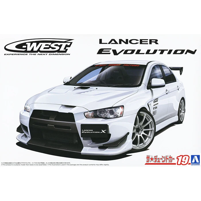 AOSHIMA 1:24 C-West CZ4A Lancer Evolution X `07 06929 Assembled Car Model Limited Edition Static Assembly Model Kit Toy Gift