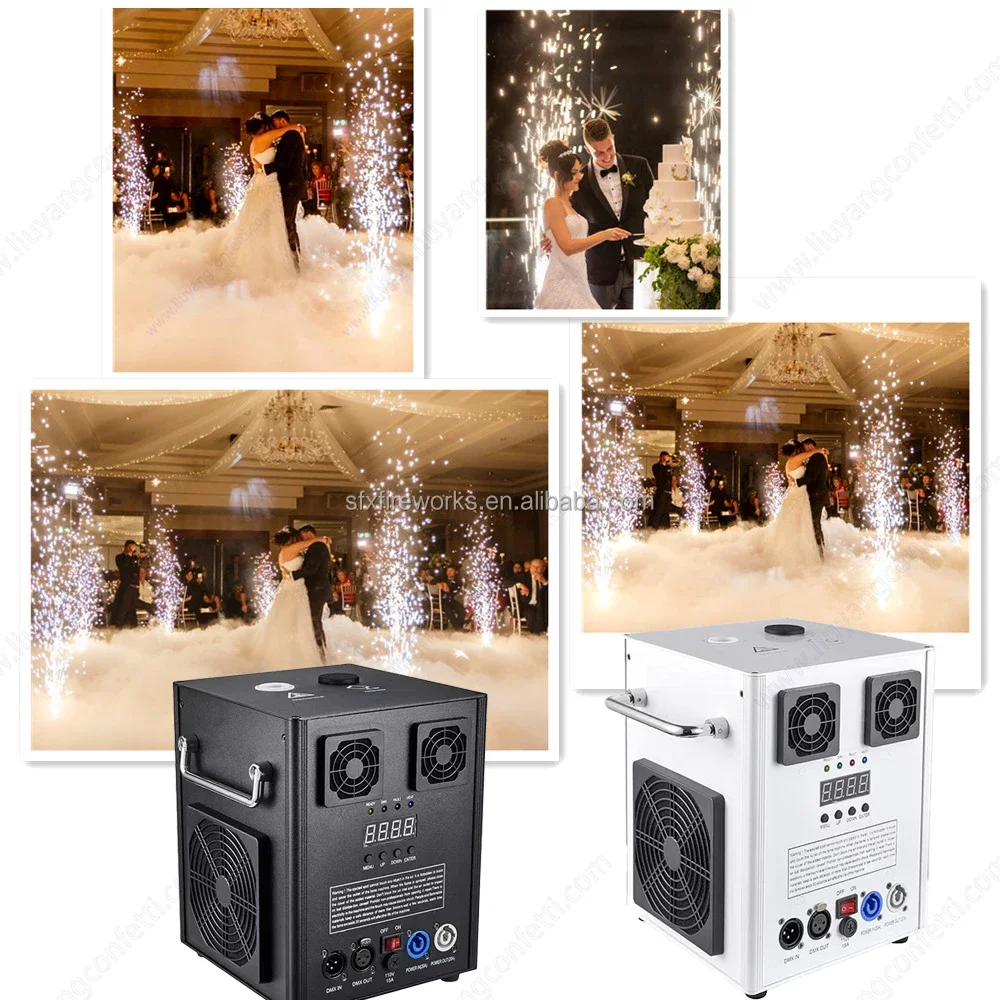 Cold Spark Machine Dmx512 Special Effec Powder Mini Waterproof Wireless Titanium Fire work Stage Dj Wedding Event Party 650w Fx