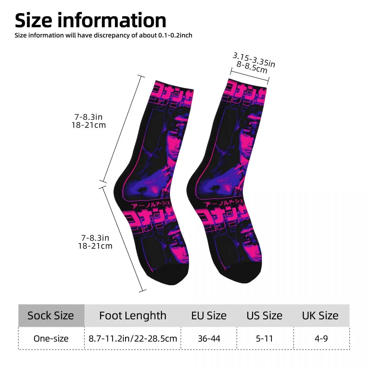 Funny Crazy compression Fantastic Sock for Men Hip Hop Vintage Conan The Barbarian Happy Seamless Pattern Printed Boys Crew