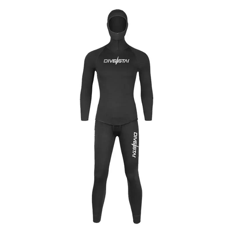 3mm Neoprene Diving Double-sided Free Diving Suit Hooded Diving Suit Rubber opencell Insulation Split Reversible Dressing Suit