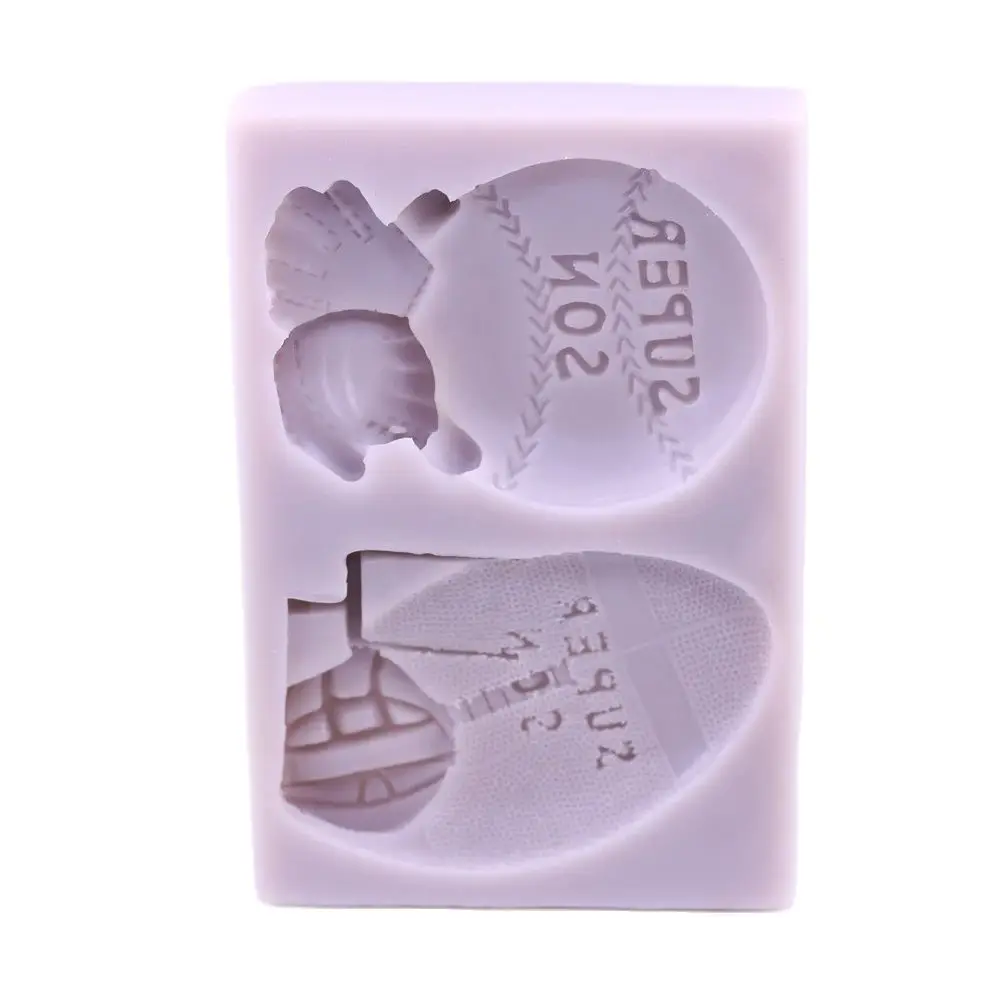 Rugby Tennis Silicone Cake Mold Fondant Topper Sugarcraft Chocolate Baking Mould for DIY Clay Resin Soap Decoration