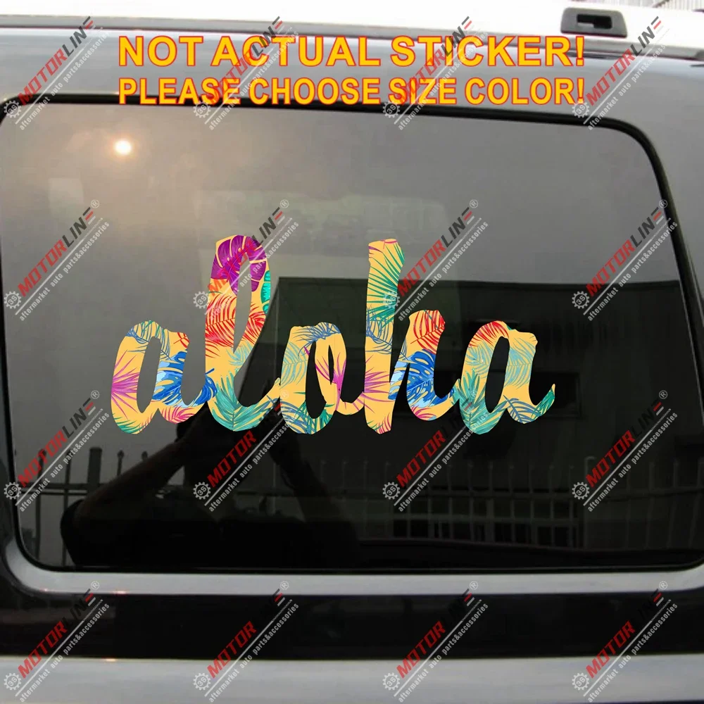 Aloha Hawaii Hawaiian Decal Sticker Car Vinyl reflective glossy colorful style