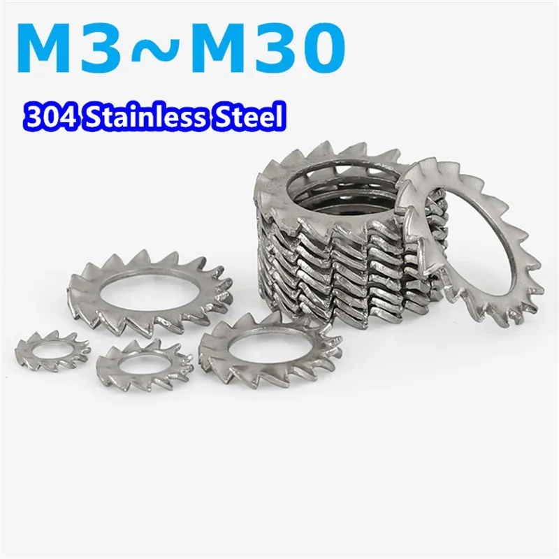 Lnternal External Teeth Lock Washers Stainless Steel Metal Serrated Lock Washerm3 M4 M5 M6 M8 M10 M12 M14 M16 M18 M20 M24 M27m30