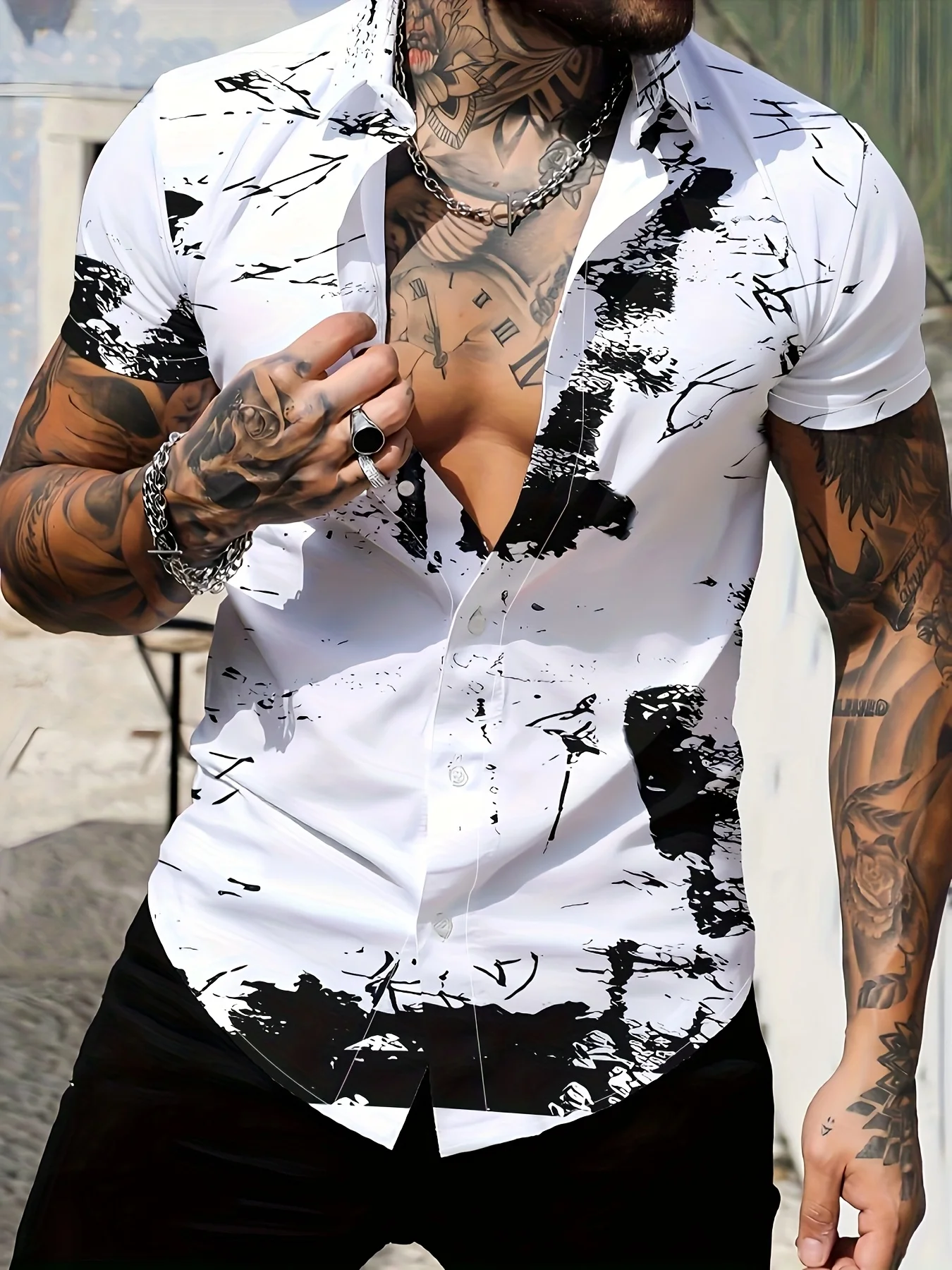 2026 Summer Men's Shirt - 3D Printed Design Breathable Lightweight Stylish Casual Outdoor Streetwear
