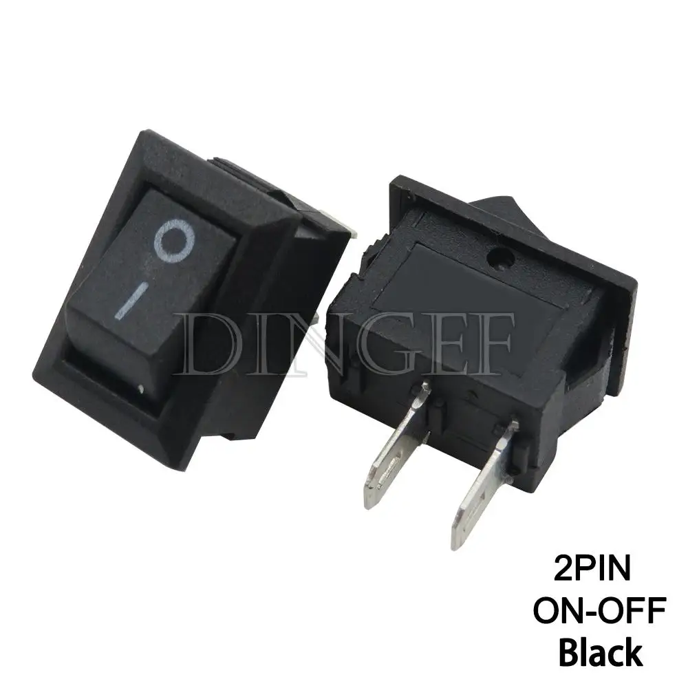1PCS Switch ON-OFF KCD1 15*21mm 2PIN 3PIN 4PIN 6PIN Ship Type Switch 10A 125V 6A 250V Rocker Switch power Integrated circuit