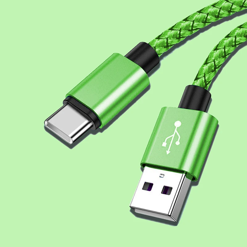 USB A auf Typ C Ladekabel Schnellladegerät Nylon Datenkabel für iPhone Android Huawei Samsung TypeC Ladegerät 1M 2M 3M – Detail 12