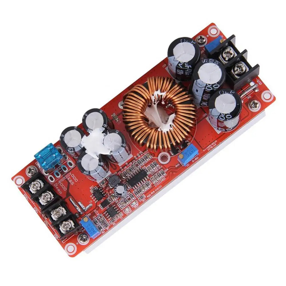 20A DC Converter Boost Step-up Power Supply Module IN 8-60V OUT 12-83V With Heat Sink 1200 W 12V to 24V 48V