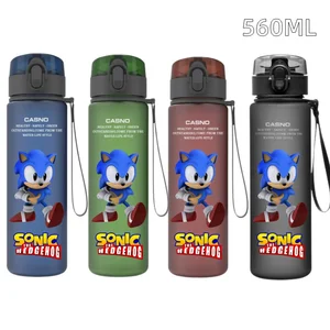 Tragbarer Reisetsport -Wasserbecher, Blau, Schwarz, Sonic Hedgehog, Plastik, Leckschutz, Outdoor, schönes Geschenk für gute Freunde, 560 ml, neu 8 Hauptverkaufsfreunde von Sonic - №3