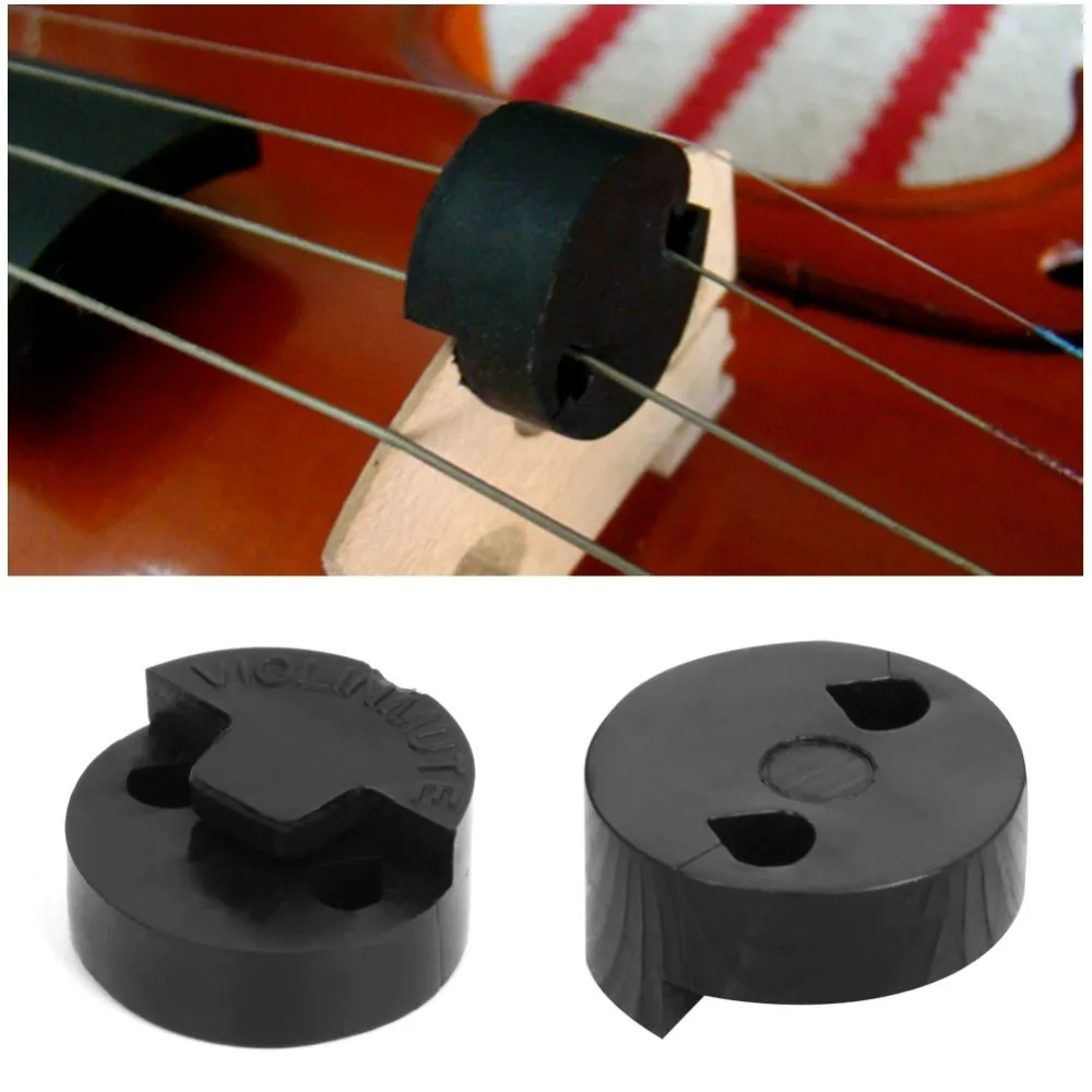 1PC Acoustic Rubber Violin Silent Violin, Used for Violin Sour Tool, Black Round Rubber Violin Weakener