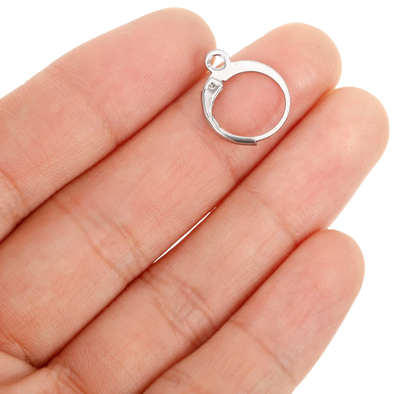 

20pcs Beading Jewelry Making Supplies Metal Findings Smooth Diy Components Earring Hoops Diy Charm Rings For Crafts