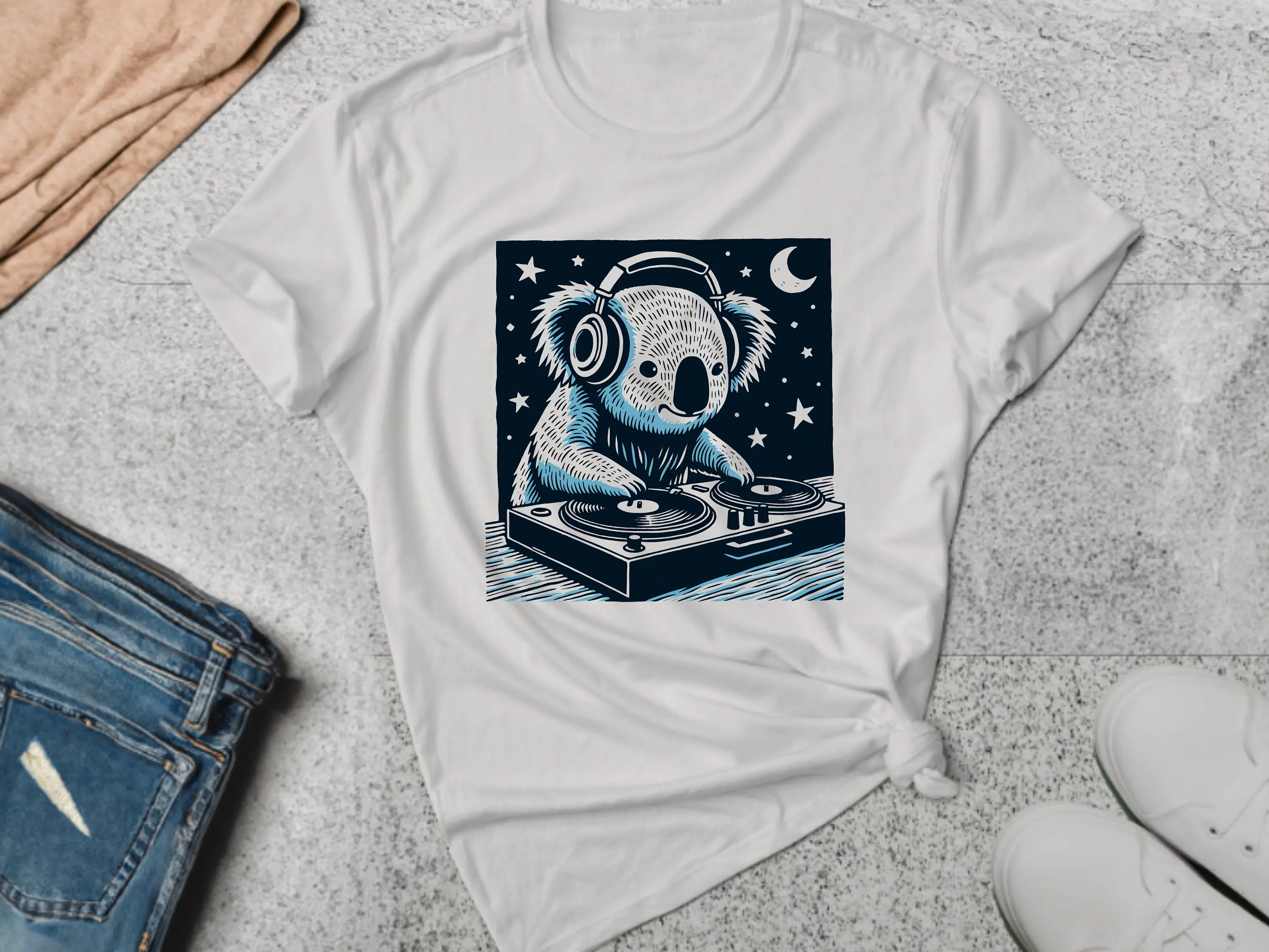 Koala T Shirt Dj Animal Night Lover Mix Music