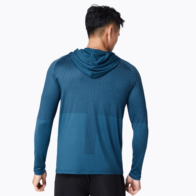 

Autumn and Winter Outdoor Fitness Cationic Hoodie Men's Sports Running Men's Basketball Football Basecoat Long Sleeve