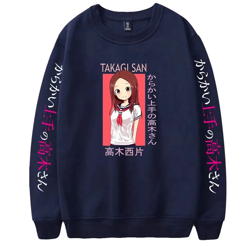 2025 yiyi2025yiyi2022 sudadera japonesa del maestro takagi-san con cuello redondo de manga larga para hombres y mujeres prendas de vestir ropa de calle Harajuku A