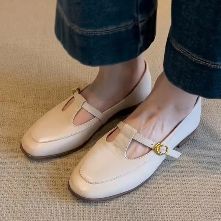 Женские лоферы на плоской подошве, повседневные кроссовки, туфли Мэри Джейн на мелкой подошве, новые летние сандалии 2024, прогулочные кожаные сандалии